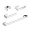 Fapully 4 Piece Bathroom Accessories Set Stainless Steel Wall MountedChrome Polish Finished