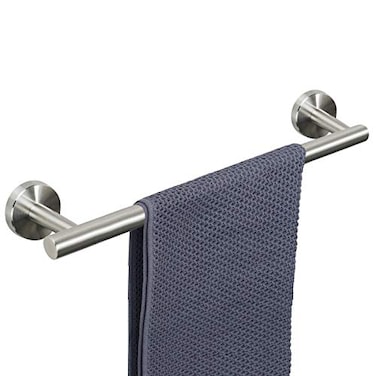 NearMoon Bath Towel Bar Thicken Stainless Steel Shower Towel Rack Holder Wall Mounted for Bathroom 20lnch Overall Length17lnch Usable Hanging Space 2 Pack Brushed Nickel