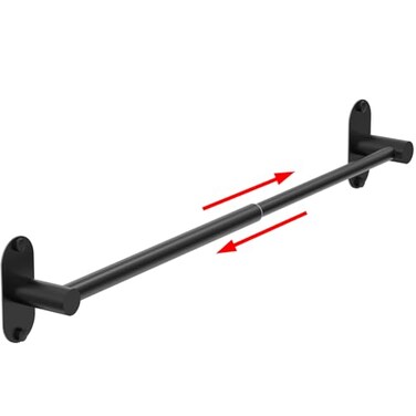MIROAMZ Towel Bar Adjustable 144inch 252inch Towel Rack Self Adhesive Wall Mounted for Bathroom Kitchen Hand Towel Holder Cloths Hanger 304 Stainless Steel Organizer Single Bar 1 Matte Black