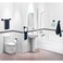 Delarkusi 5 Pieces Bathroom Hardware Accessories Set Matte Black 16Inch Square Towel Racks Set for Bathroom SUS304 Stainless Steel Towel Bar Set Bath Accessories Sets Wall Mounted