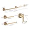 MOGFCT Antique Bronze Bathroom Hardware SetAdjustable Towel Rack Toilet Roll Paper HolderHand Towel HolderHook Bathroom Accessories Set Wall Mounted Carve Patterns
