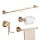 MOGFCT Antique Bronze Bathroom Hardware SetAdjustable Towel Rack Toilet Roll Paper HolderHand Towel HolderHook Bathroom Accessories Set Wall Mounted Carve Patterns