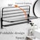 Vanloory Towel Rack for Bathroom Bath Towel Holder with Double Towel Bar and Foldable Towel Shelf Rustproof Towel Organizer Wall Mounted Towel Storage Hanger for BathBalconyLavatory24In Black