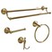 TooCust 4 Piece Antique Brass Bathroom Accessories Set 16277 Solid Brass Towel Rack Double Vintage Towel Bar Wall Mounted Antique Gold Bathroom Hardware