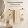 KUUBTH Brushed Gold Bathroom Hardware Set 5 Piece with Towel Racks for Bathroom SUS304 Stainless Steel Bath Towel Bar Set 24 Inch Wall Mounted Accessories Kit