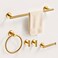 KUUBTH Brushed Gold Bathroom Hardware Set 5 Piece with Towel Racks for Bathroom SUS304 Stainless Steel Bath Towel Bar Set 24 Inch Wall Mounted Accessories Kit