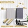 TQKAG Brushed Gold Bathroom Hardware Set 6Piece Bathroom Accessory Set 236 Inch Round Stainless Steel Towel Bar Set Wall Mounted
