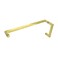MONT HARD 18x 6 Towel Bar Square Shower Door Handle Combination Satin Brass Square Handle for 14 to 12 Frameless Glass Shower Doors Modern Luxury Bathroom Accessories