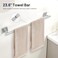 Lairuier 5 Pieces Bathroom Hardware Set Brushed Nickel Towel Bar Set Includes 236 Towel Bar Towel Ring Holder Toilet Paper Holder and Two Towel Hooks Bathroom Accessories Set SUS304 Wall Mounted