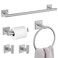 Lairuier 5 Pieces Bathroom Hardware Set Brushed Nickel Towel Bar Set Includes 236 Towel Bar Towel Ring Holder Toilet Paper Holder and Two Towel Hooks Bathroom Accessories Set SUS304 Wall Mounted