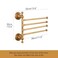 MOGFCT Wall Mounted Bathroom Folding Towel Rack 4 Towel Bars Antique Brass Pattern CarvingBrushed Bronze