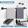 TQKAG Matte Black Bathroom Hardware Set 5 Pieces SUS304 Stainless Steel Towel Bar Set Round Bathroom Towel Rack Set Wall Mounted