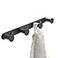 BigBig Home Black Towel Hook Bathroom Wall Hook Rack with 4 Hooks Matte Bedroom Coat Hook Kitchen Robe Hanger Wall Mount