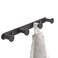 BigBig Home Black Towel Hook Bathroom Wall Hook Rack with 4 Hooks Matte Bedroom Coat Hook Kitchen Robe Hanger Wall Mount