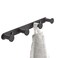 BigBig Home Black Towel Hook Bathroom Wall Hook Rack with 4 Hooks Matte Bedroom Coat Hook Kitchen Robe Hanger Wall Mount