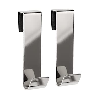 SimplyHooks Chrome Shower Door Hooks 2 Pack Towel Hook for Frameless Glass Door 3810mm 3 Hook