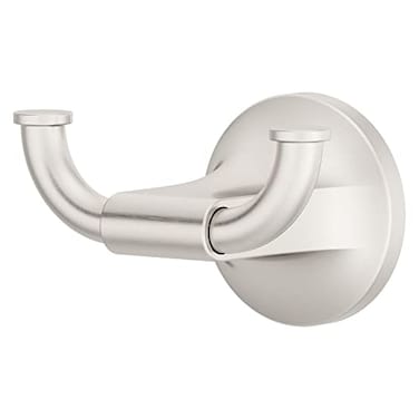 Pfister Pfirst Modern Single Towel Hook for Bathroom Wall Mount Brushed Nickel Spot Defense Finish Concealed Screw Installation Durable Metal Construction BRHPFM0GS