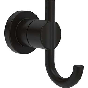 Delta Double Towel Hook for Bathroom or Kitchen Matte Black Nicoli Accessories