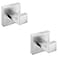 Nolimas Towel Hook Stainless Steel Bathroom Rustproof Clothes Towel Coat Hook Wall Mounted Square Toilet Kitchen Heavy Duty Door Hanger 2 Pack Brushed Nickel