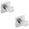Nolimas Towel Hook Stainless Steel Bathroom Rustproof Clothes Towel Coat Hook Wall Mounted Square Toilet Kitchen Heavy Duty Door Hanger 2 Pack Brushed Nickel