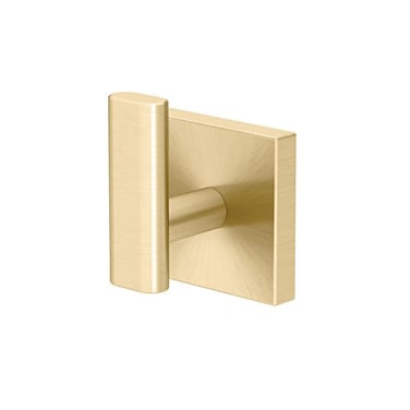 Gatco 4065 Elevate Single Robe Hook Wall Mounted Hook for Bathroom Towels Robes 2 Inch W x 25 Inch H Brushed Brass