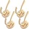 TOFIIGREM Gold Hat and Coat Hooks 4 Pack Heavy Duty Coat Robe Hook Metal Double Backpack Hook Wall Mounted Towel Hooks for Bathroom Entryway Cubicle Closet Garage