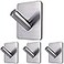 Fotosnow Locking Curve Adhesive Coat Hooks AntiSlip 15LB Towel Hooks Stick onBathroom Kitchen Silver 4 Packs