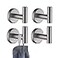 JQK Bathroom Towel Hook Coat Robe Clothes Bath Wall Hooks for Kitchen Garage SUS 304 Stainless Steel Thick 08mm 4 Pack Brushed Finish TH100BNP4