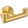 Angle Simple Bathroom Double Hook Brushed Dark Gold SUS304 Stainless Steel Bath Towel Holder Double Robe Hanger Wall Mount