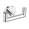 BUVELOT Towel Hook Coat Hooks for Bathroom and Kitchen Modern Double Robe Hook Wall Mounted Chrome 077020CR Leo Series