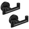 Angle Simple Double Towel Hook Matte Black 2 PCS SUS304 Stainless Steel Bathroom Robe Hook Hand Towel Holder for Wall