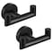 Angle Simple Double Towel Hook Matte Black 2 PCS SUS304 Stainless Steel Bathroom Robe Hook Hand Towel Holder for Wall