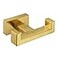 APLusee Double Robe Towel Hook Brushed Gold 304 Stainless Steel Bathroom Hand Towel Holder Clothes Wall Hanger for Toilet Kitchen Cabinet