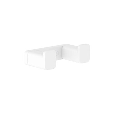 hansgrohe AddStoris Double Hook in Matte White 1inch Accessories in Matte White 41755700
