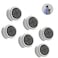 Philbinden 6 Pieces Kitchen Towel Hooks Round Adhesive Dish Towel Hook Premium Chrome Finish Easy Installation Wall Mount Hand Towel Hook Ideal as Bathroom Shower or Outdoor Towel Holders