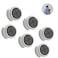 Philbinden 6 Pieces Kitchen Towel Hooks Round Adhesive Dish Towel Hook Premium Chrome Finish Easy Installation Wall Mount Hand Towel Hook Ideal as Bathroom Shower or Outdoor Towel Holders