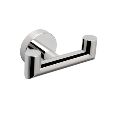 NearMoon Bathroom Double Towel Hook SUS304 Stainless Steel Robe Towel Holder Heavy Duty Double Coat Hook for Bathroom Livingroom Kitchen Wall Mounted Chrome FinishU 2 Pack