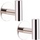 Biomoty Polished Chrome Adhesive Wall Hooks 2 Packs Heavy Duty Sticky Towel Hooks for Bathroom Kitchen Door Wall Mounted Stick on Hook for Coat Towels Keys Robe Polished Chrome