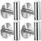 Vuzvuv Adhesive Brushed Nickel SUS304 Stainless Steel Towel Hooks Heavy Duty Waterproof SelfAdhesive Coat Robe Hook for Bathroom Kitchen Hotel 4Pack