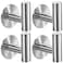 Vuzvuv Adhesive Brushed Nickel SUS304 Stainless Steel Towel Hooks Heavy Duty Waterproof SelfAdhesive Coat Robe Hook for Bathroom Kitchen Hotel 4Pack
