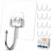 GLUIT Adhesive Large Wall Hooks for Hanging Heavy Duty 22 lbs Hooks for Walls No Drill Towel Sticky Clear Hooks Waterproof Home Bathroom Kitchen Office and Outdoor 12 Pack