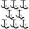 NNNJunhua Under Cabinet Hooks Zinc Alloy Ceiling Double Hook Purse Hook for Table Under Shelf Hooks for Cabinet Wardrobe Coat Towel Hat Mug Cup Hook Under Cabinet Shelf