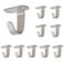 NearMoon Stainless Steel Screw Mounted Ceiling Hooks UnderShelf TowelRobe Clothes Hook Heavy Duty Coat Hanger for Bathroom Kitchen Cabinet Garage 10 Pack Brushed Nickel