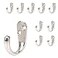 NearMoon Coat Hooks Wall Mounted Heavy Duty Metal Single Prong Robe Hanger Rustproof Wall Hooks for Towel Hat Key Bag on Bathroom Kitchen Livingroom10 Pack Silvery