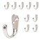 NearMoon Coat Hooks Wall Mounted Heavy Duty Metal Single Prong Robe Hanger Rustproof Wall Hooks for Towel Hat Key Bag on Bathroom Kitchen Livingroom10 Pack Silvery