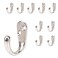 NearMoon Coat Hooks Wall Mounted Heavy Duty Metal Single Prong Robe Hanger Rustproof Wall Hooks for Towel Hat Key Bag on Bathroom Kitchen Livingroom10 Pack Silvery