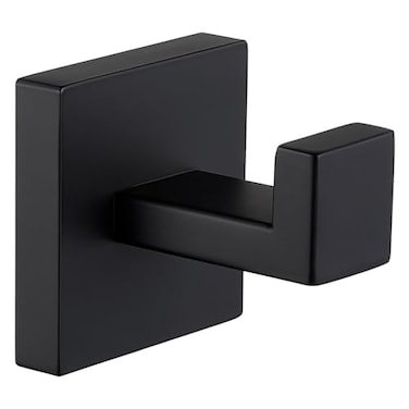 Angle Simple Towel Hook Matte Black SUS 304 Stainless Steel Coat Robe Hook Bathroom Hand Towel Hanger for Wall
