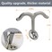 RFORPLY Zinc Alloy Double Prong Ceiling Hook TowelRobe Clothes Hook for Closet Top Bathroom Kitchen Cabinet Garage Pack of 6
