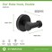 Symmons 353DRHMB Dia WallMounted Double Robe Hook in Matte Black