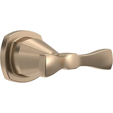 Delta Double Towel Hook for Bathroom or Kitchen Champagne Bronze Stryke Accessories